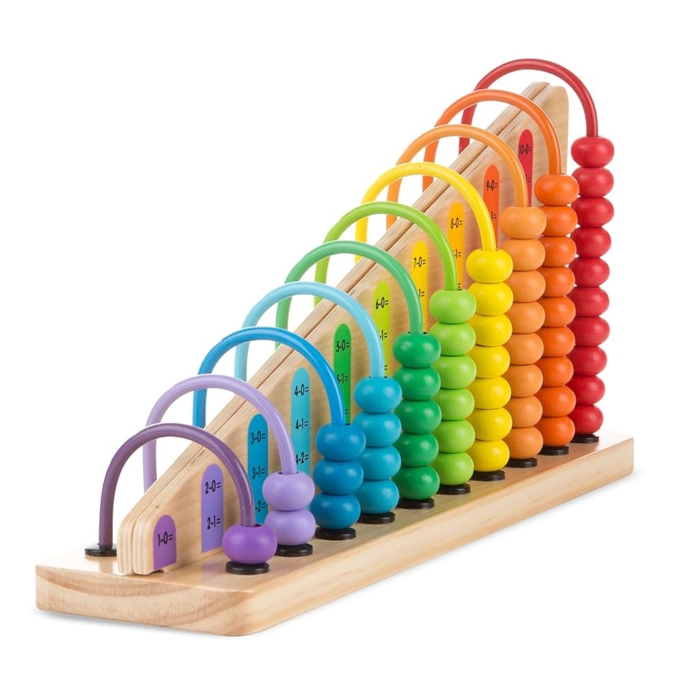 Melissa & Doug Colorful Wooden Abacus for Kids